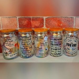 Christian Glass Can Cups